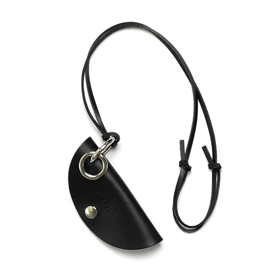 COW LEATHER KEY CASE & GLASS HOLDER / Black