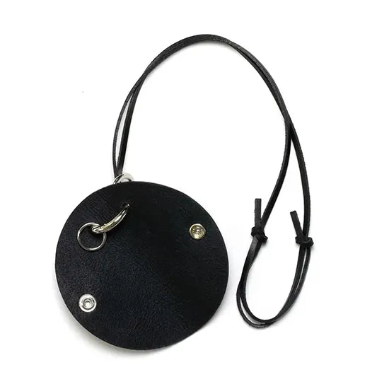 COW LEATHER KEY CASE & GLASS HOLDER / Black