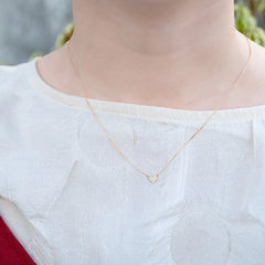 heart pavé necklace