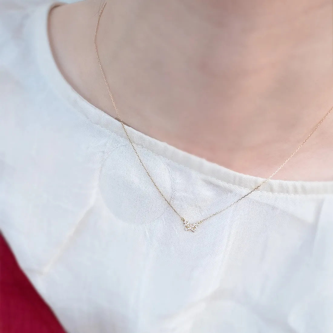 butterfly pavé necklace