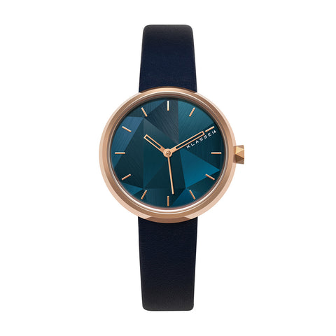 paradox RoseGold Case×Navy Leather Strap 32mm