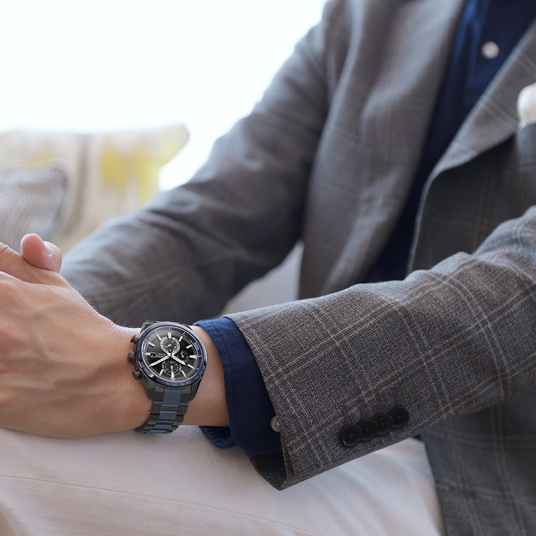 ACT Line エコ・ドライブ電波時計 ダイレクトフライト アテッサ35周年記念限定モデル第3弾 “Blue Universe Collection” ※ノベルティプレゼント