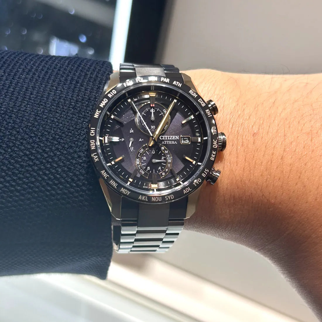 AT8384-58E LIGHT in BLACK Eco-Drive 50th Anniversary Edition ACT