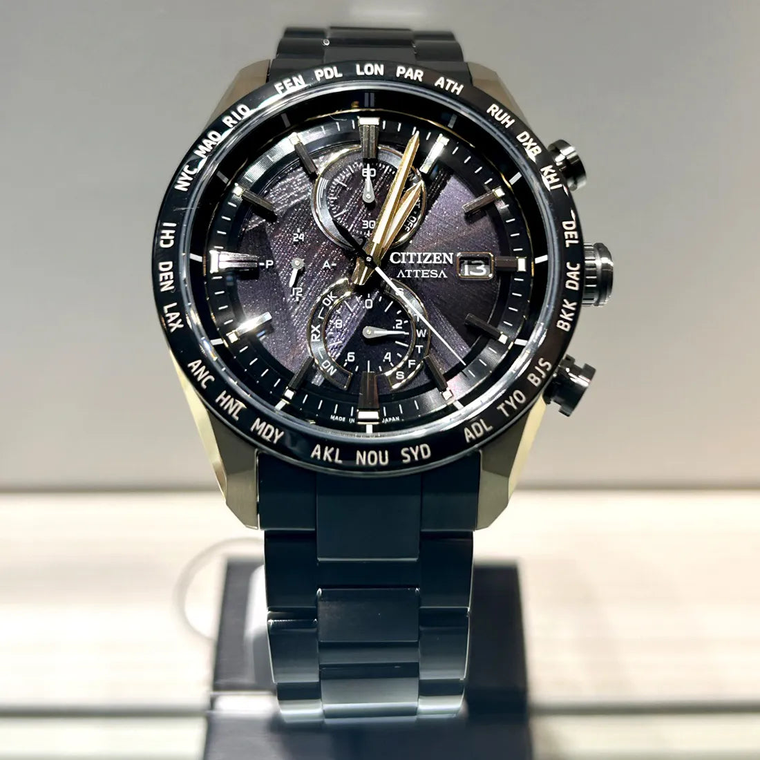 AT8384-58E LIGHT in BLACK Eco-Drive 50th Anniversary Edition ACT