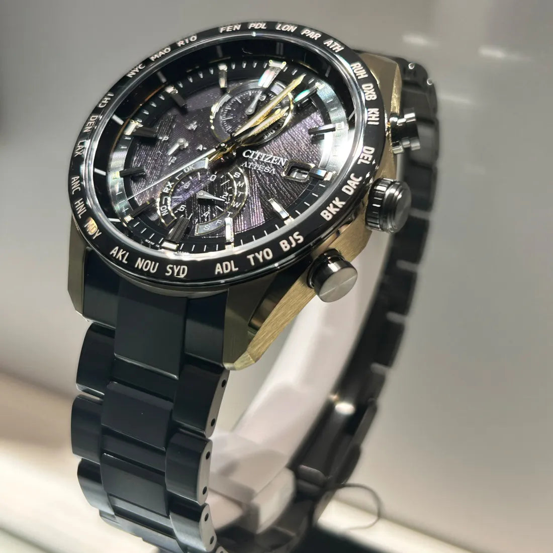 AT8384-58E LIGHT in BLACK Eco-Drive 50th Anniversary Edition ACT