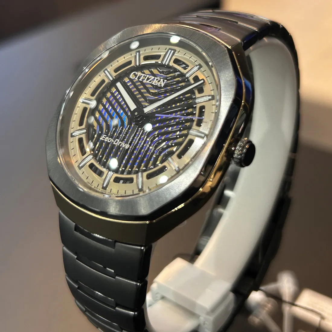 CITIZEN EXCEED 電波時計 ステンレス　エコドライブ⭐︎動作良好 BJ6569-59X 光発電エコ・ドライブ エコ・ドライブ50周年記念限定モデル