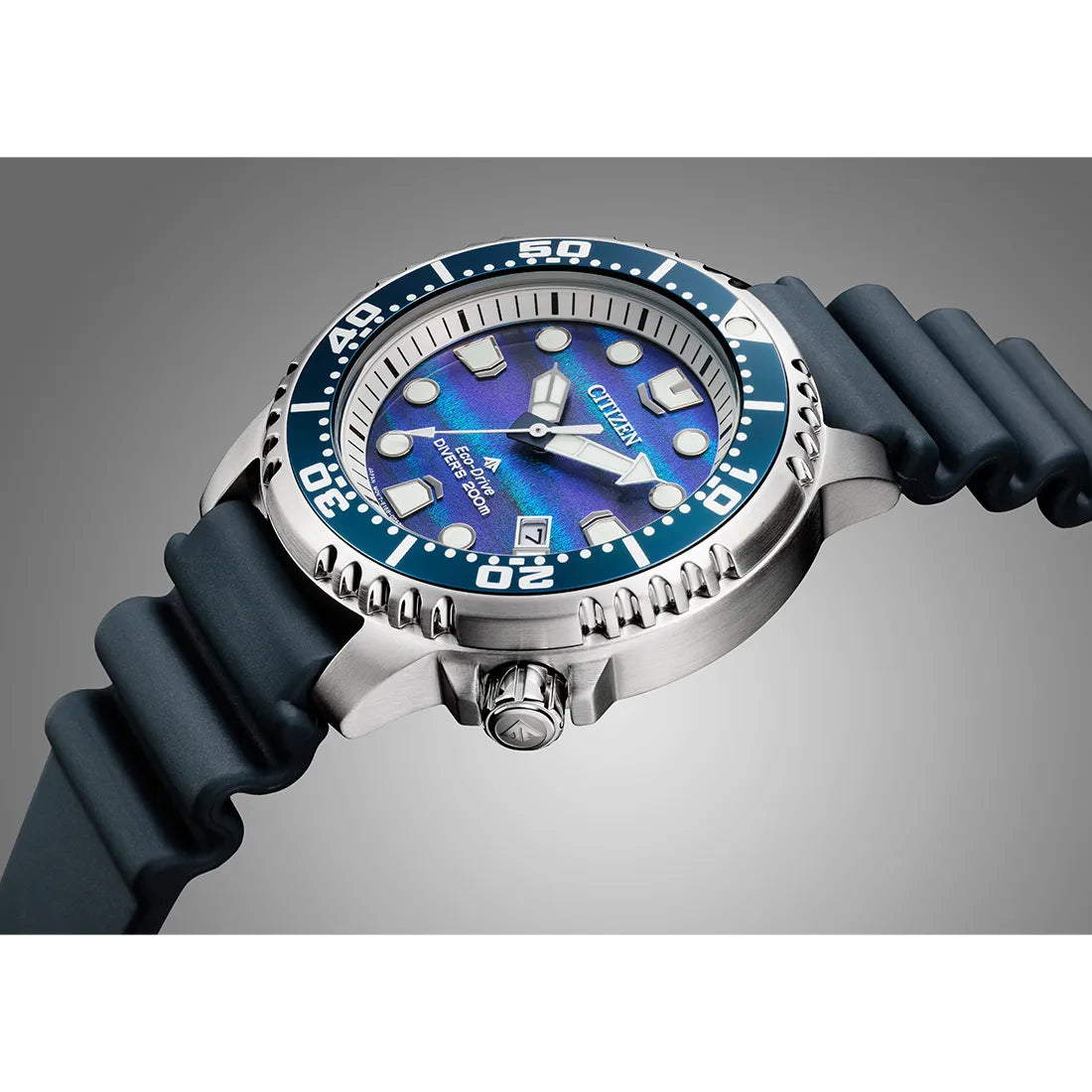 BN0167-09W MARINEシリーズ エコ・ドライブ ダイバー200mペア 構造色