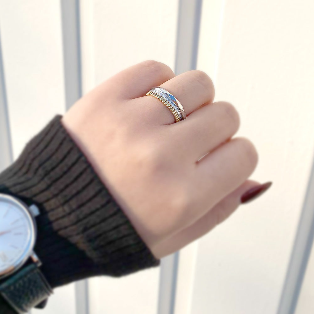 Quatre Radiant Clou de Paris Diamond Ring Half