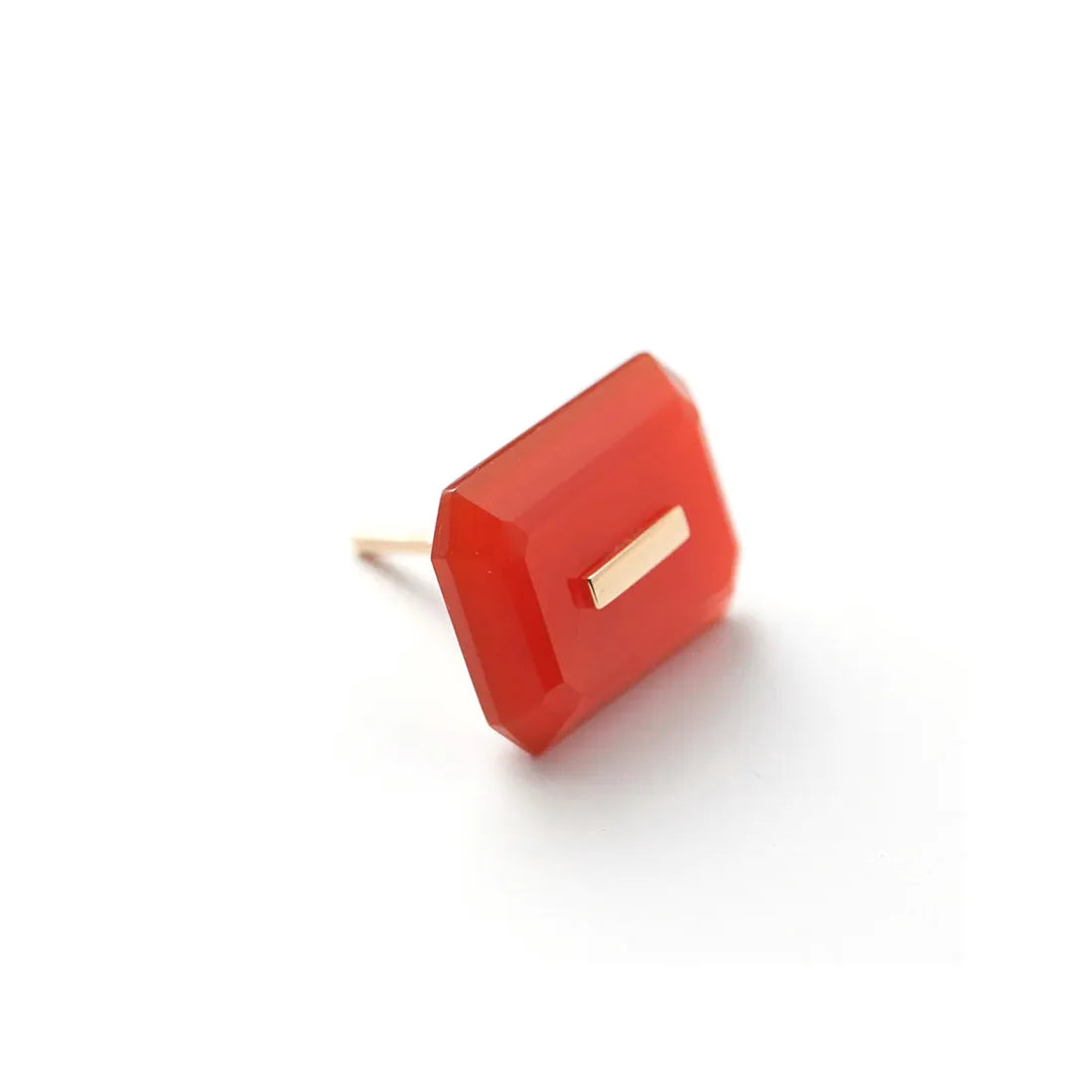 BIRD OF PARADISE ネイキッド ストーン スタッド ピアス / カーネリアン