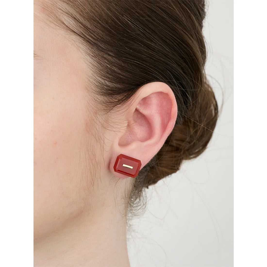 ネイキッド ストーン スタッド ピアス / カーネリアン Hirotaka / BIRD ネイキッド ストーン スタッド ピアス / カーネリアン Hirotaka / BIRD