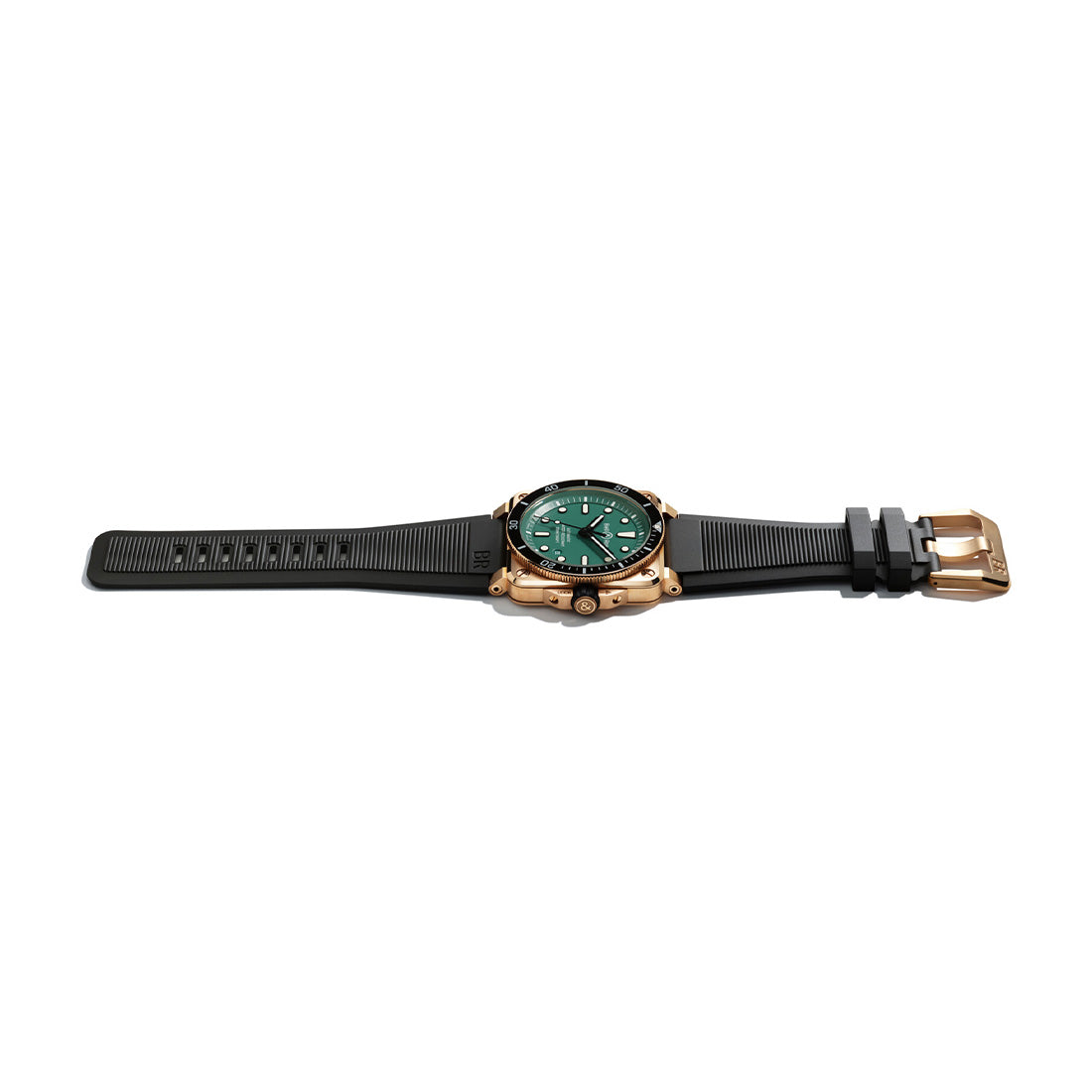 BR 03-92 DIVER BLACK & GREEN BRONZE