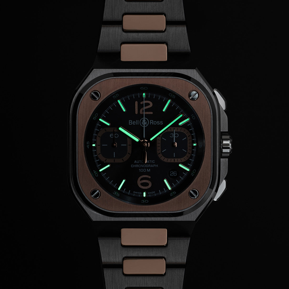 BR 05 CHRONO GREY STEEL & GOLD