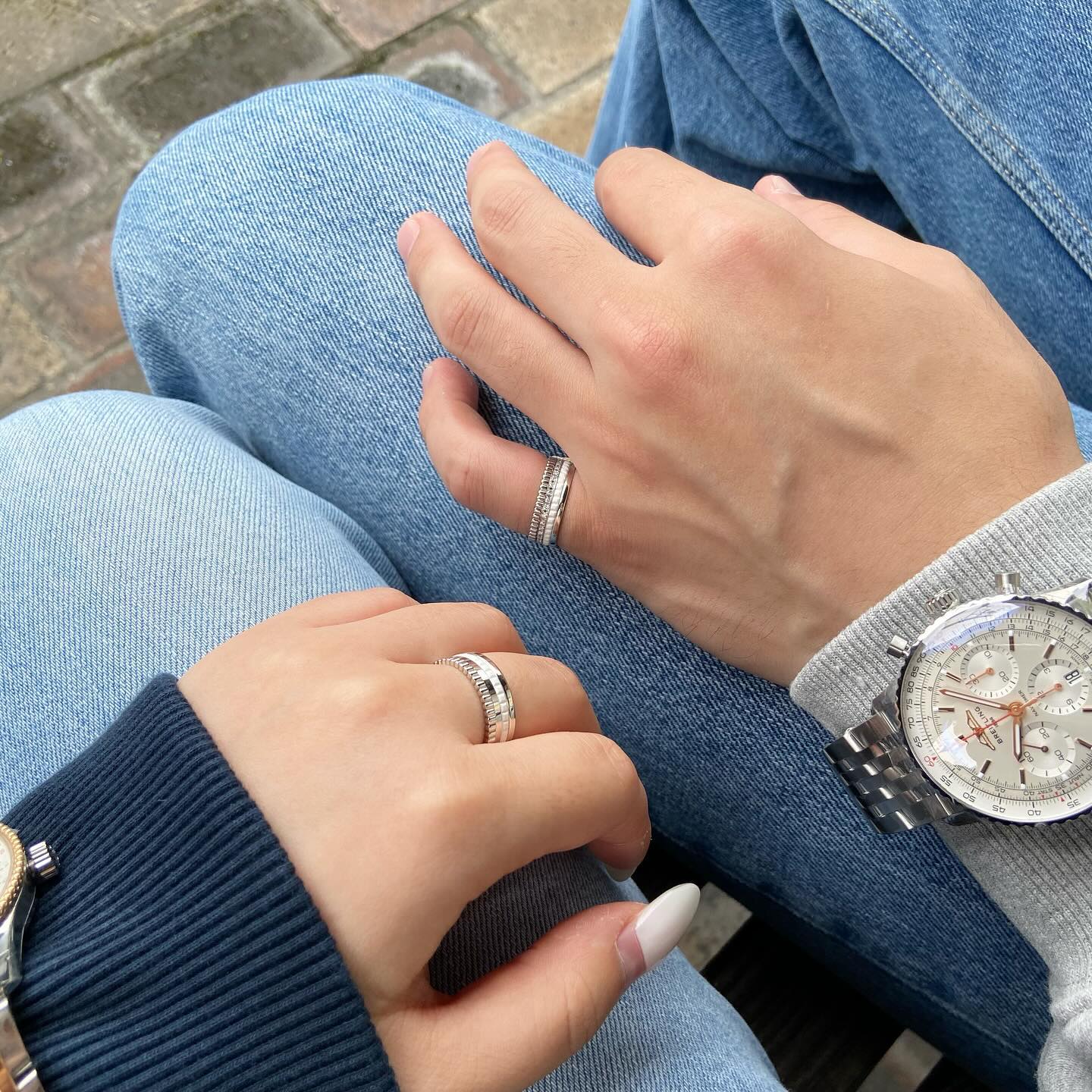 キャトル ダブルホワイト リング スモール JRG03276｜BOUCHERON