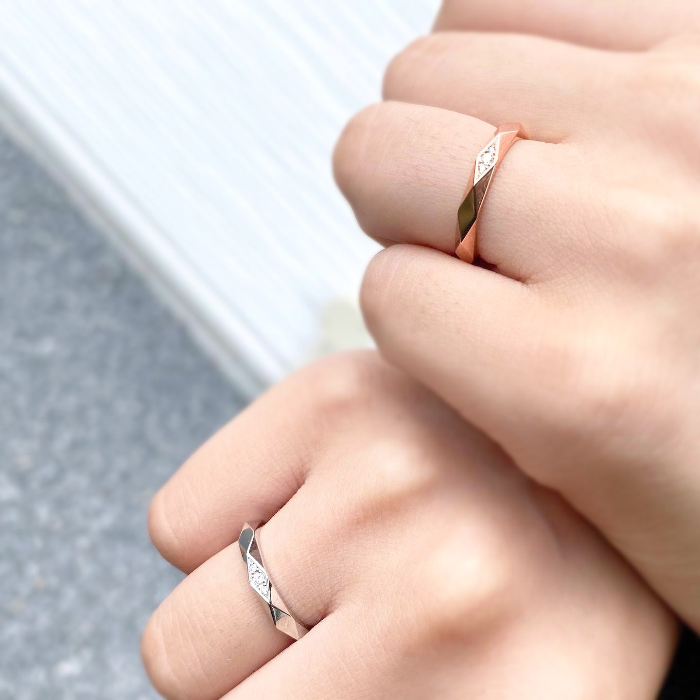[Wedding Ring] Facet 3 Diamond Ring Medium JAL00091