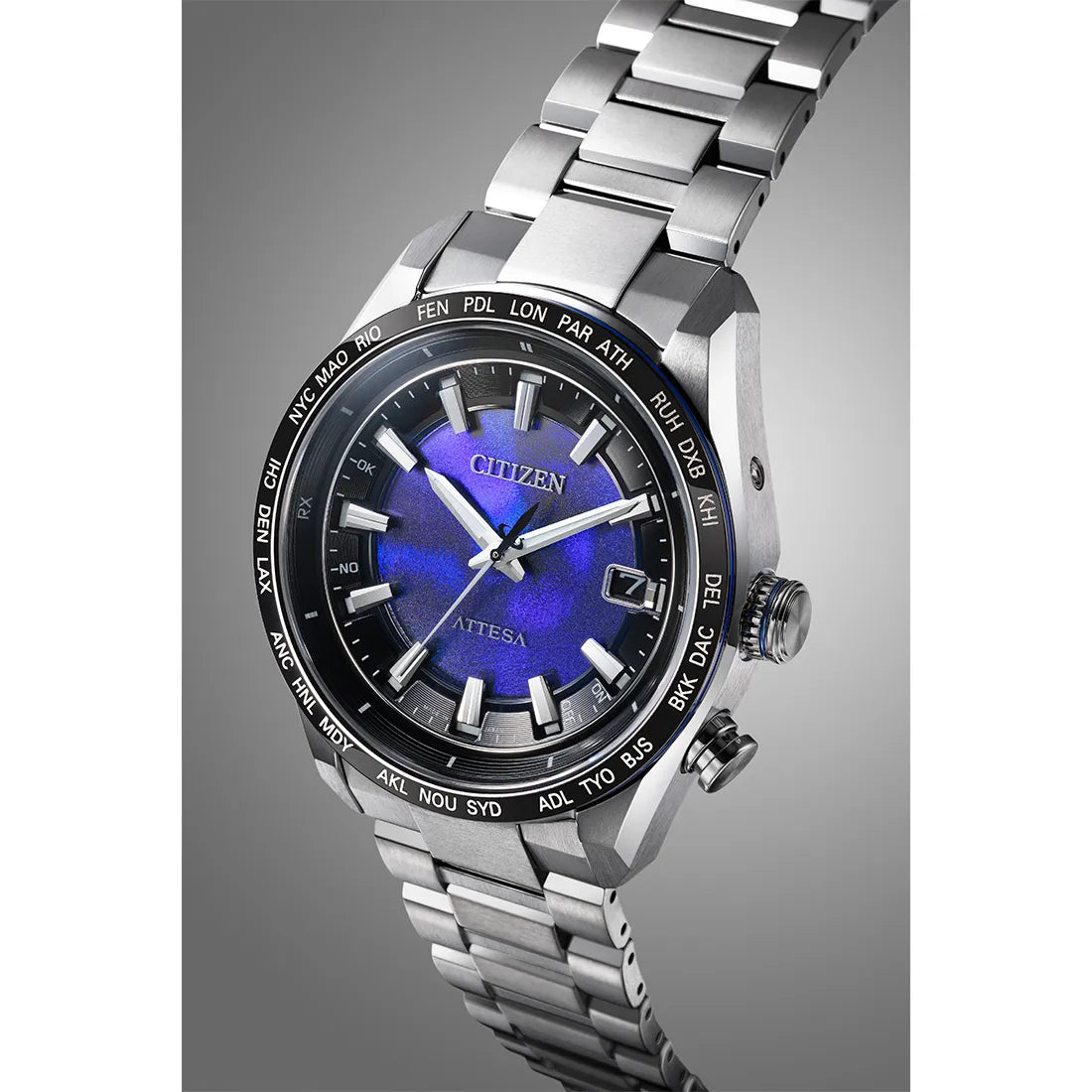 ACT Line エコ・ドライブ電波時計 ダイレクトフライト UNITE with BLUE