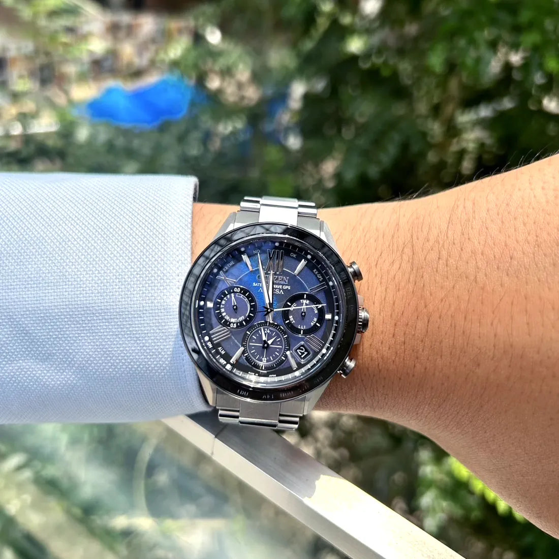 ACT Line エコ・ドライブGPS衛星電波時計 ダブルダイレクトフライト UNITE with BLUE ※ノベルティプレゼント