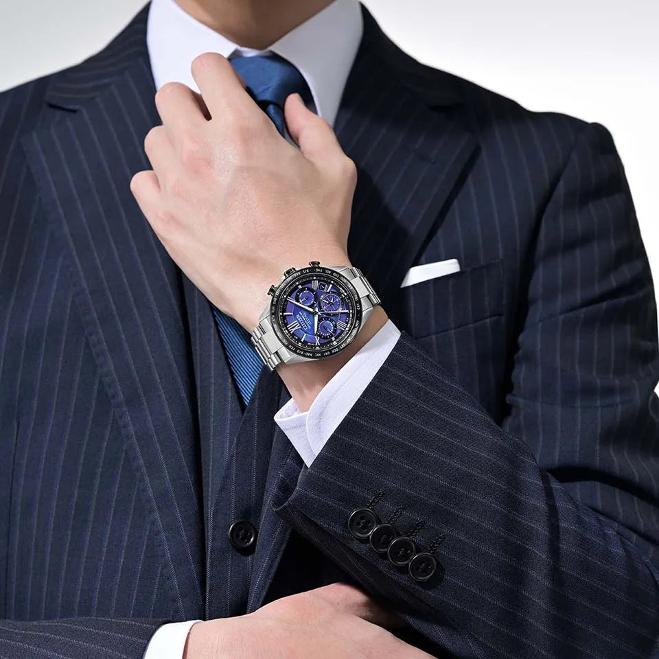 ACT Line エコ・ドライブGPS衛星電波時計 ダブルダイレクトフライト UNITE with BLUE