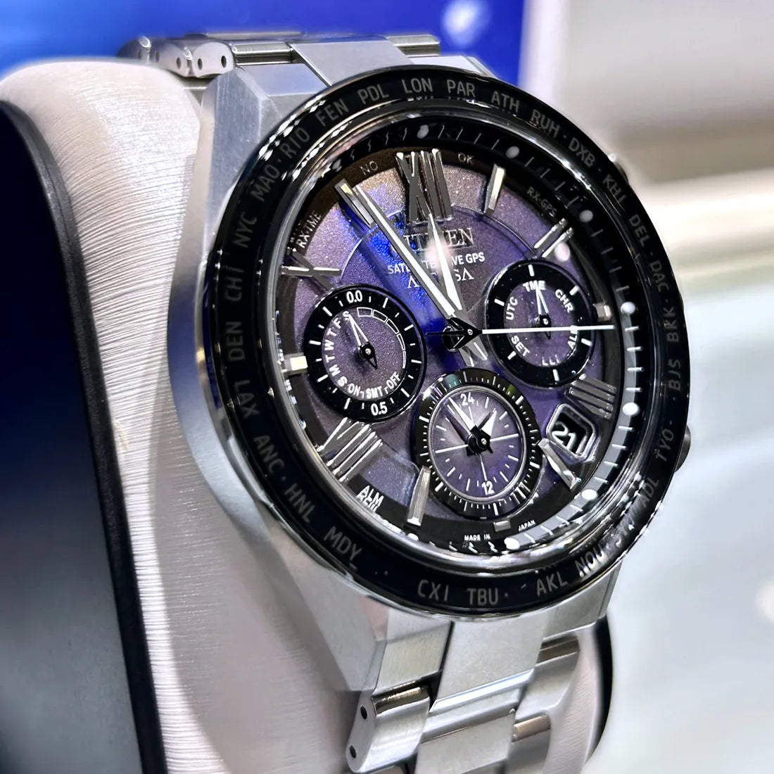 ACT Line エコ・ドライブGPS衛星電波時計 ダブルダイレクトフライト UNITE with BLUE