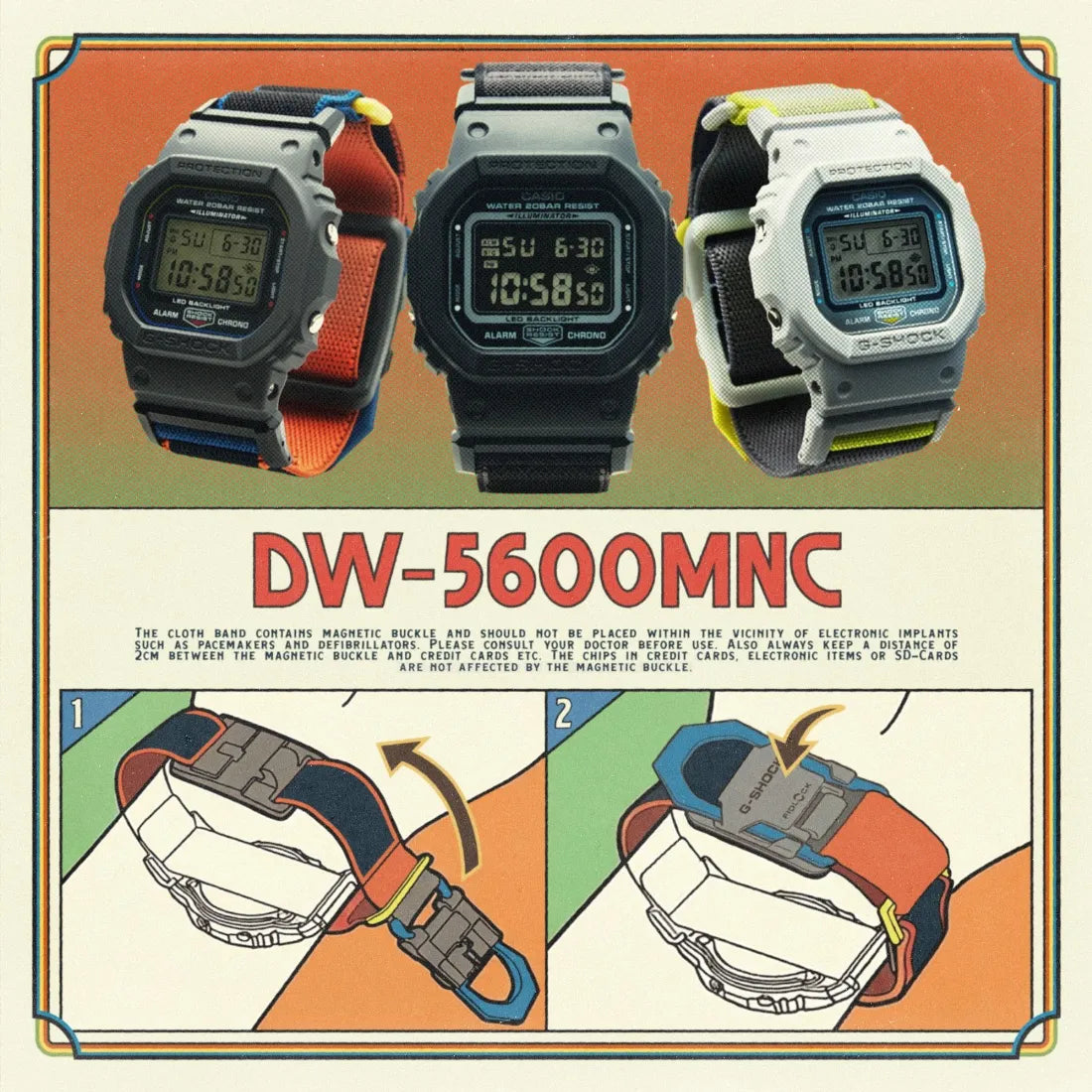NEW CLOTH BAND DW-5600MNC-8A2JF｜ジーショック – アイアイイスズ