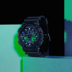 BLACK AND ELECTRO GREEN