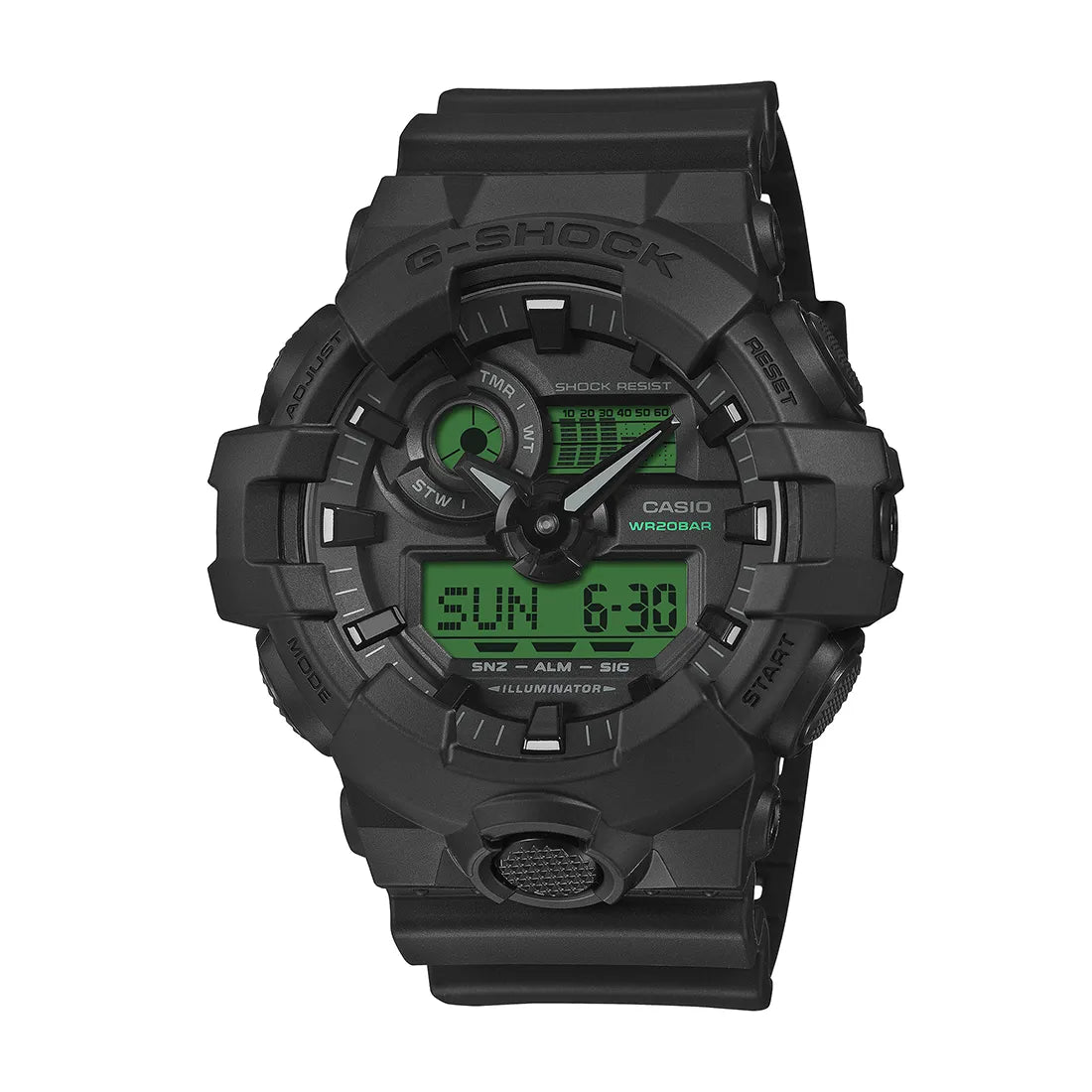BLACK AND ELECTRO GREEN