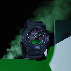 BLACK AND ELECTRO GREEN