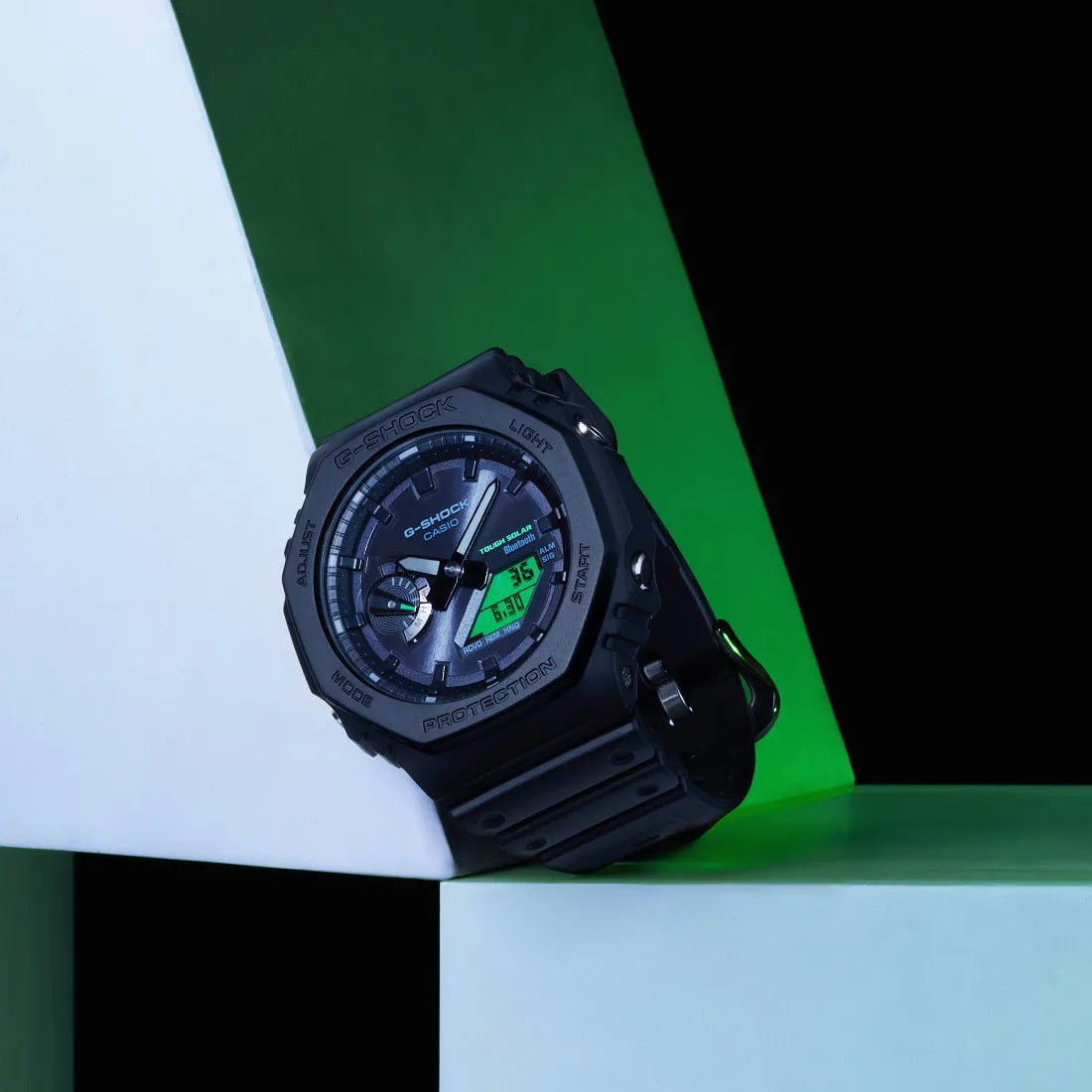 BLACK AND ELECTRO GREEN