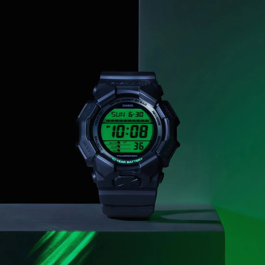 BLACK AND ELECTRO GREEN