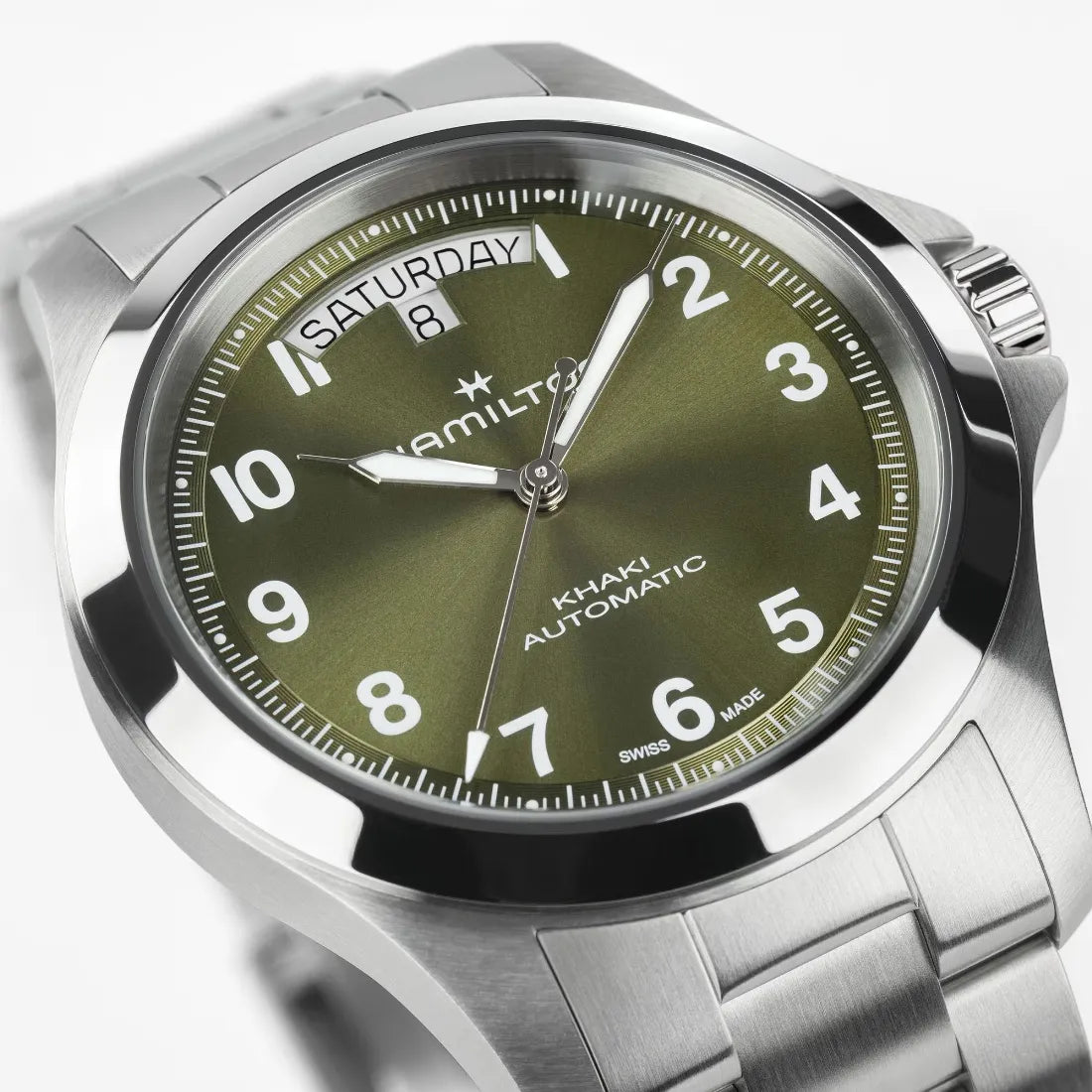 H64475160 カーキ フィールド キング デイデイト オート 40mm