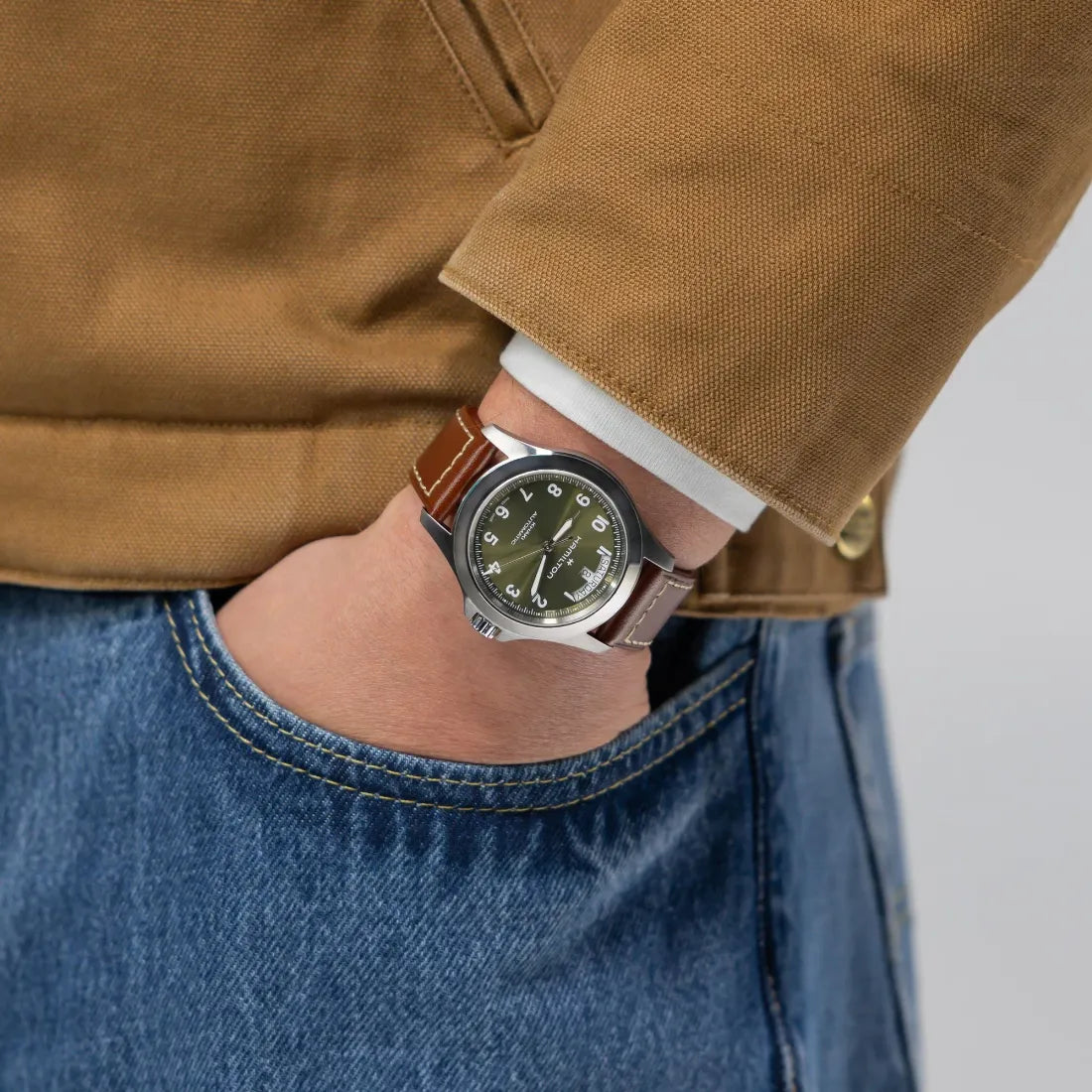 カーキ フィールド キング デイデイト オート 40mm