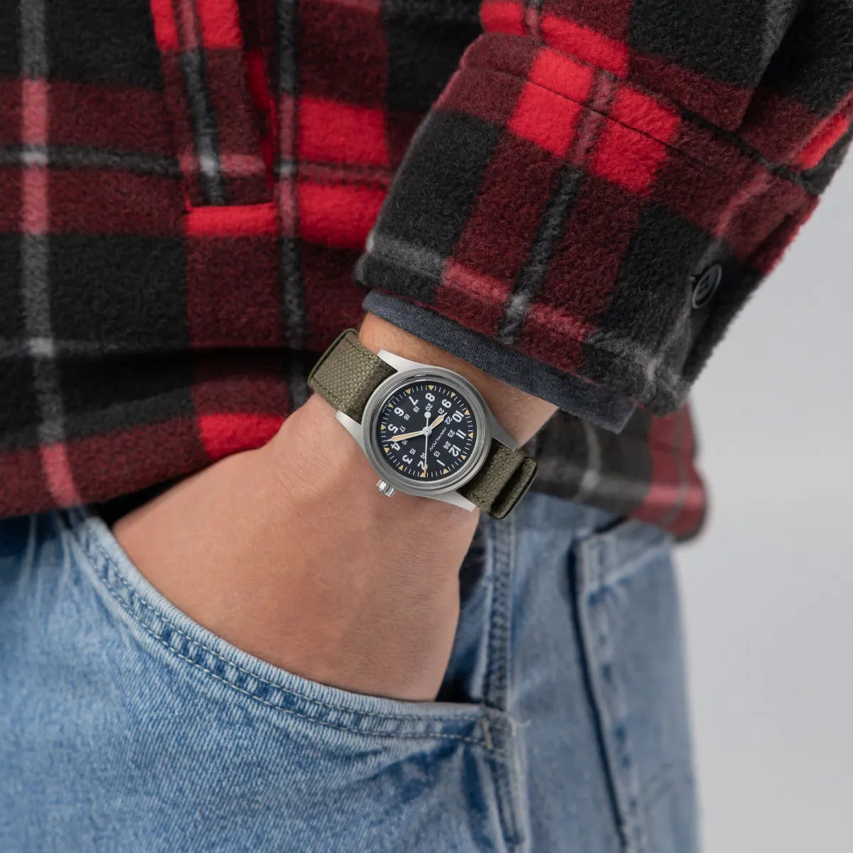 カーキ フィールド メカ 36mm