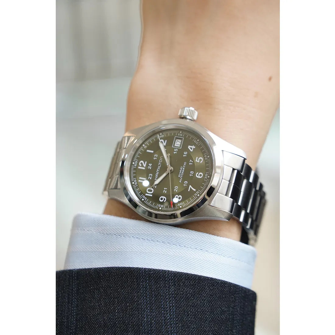 H70455160 カーキ フィールド オートマティック 38mm