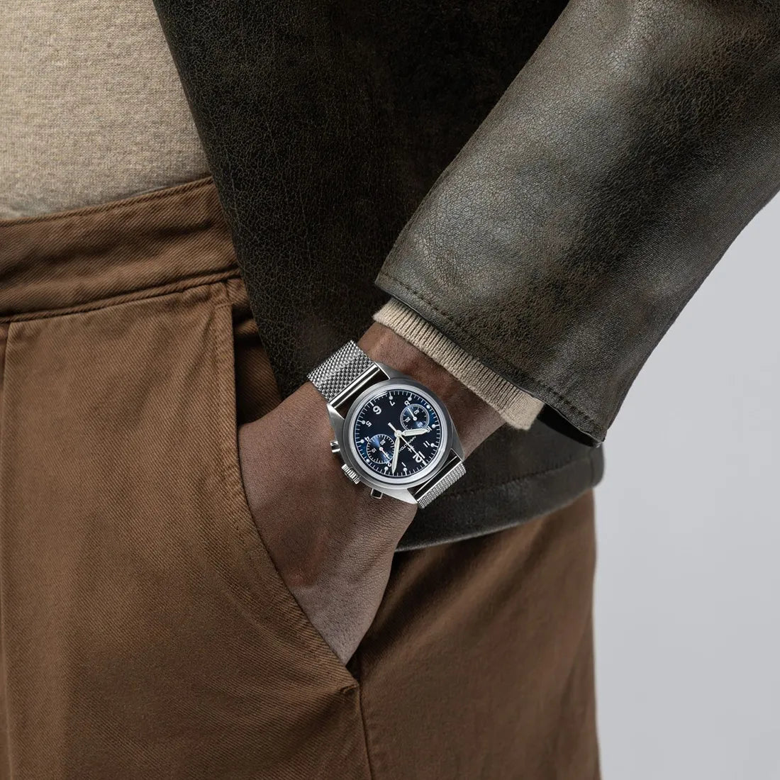 カーキ アビエーション パイロット パイオニア メカニカル クロノグラフ 40mm