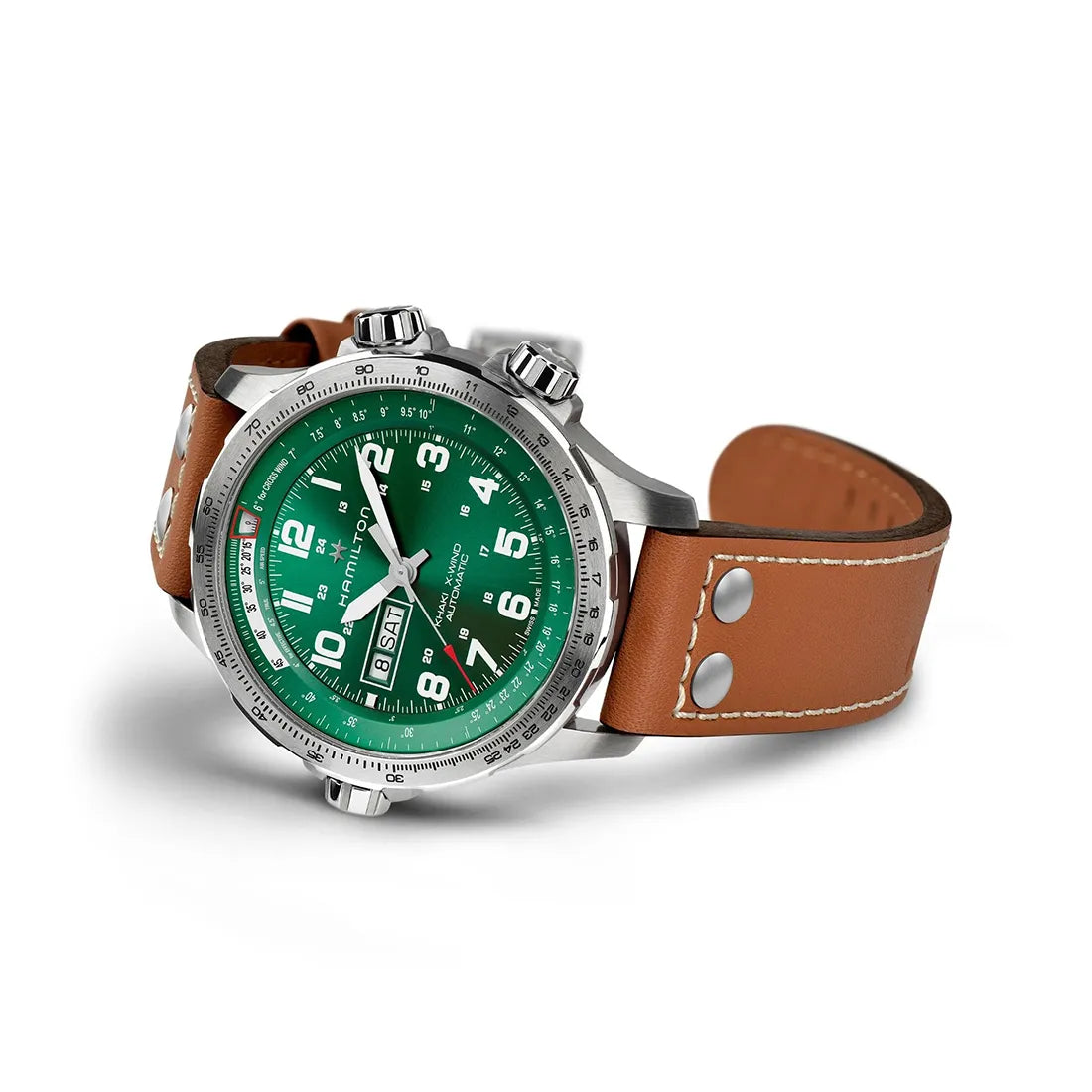 カーキアビエーション X-ウィンド デイデイト 45mm