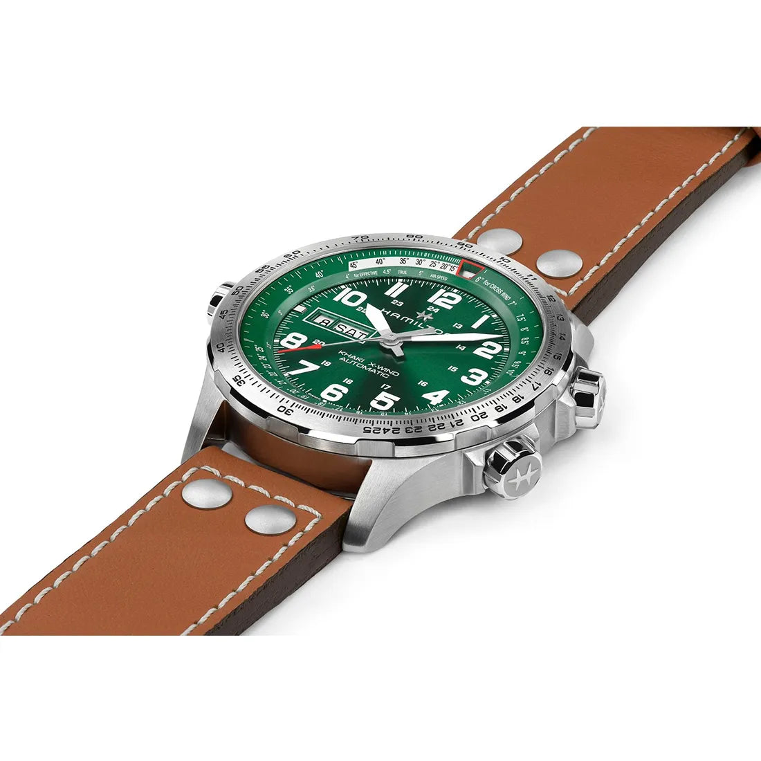 カーキアビエーション X-ウィンド デイデイト 45mm