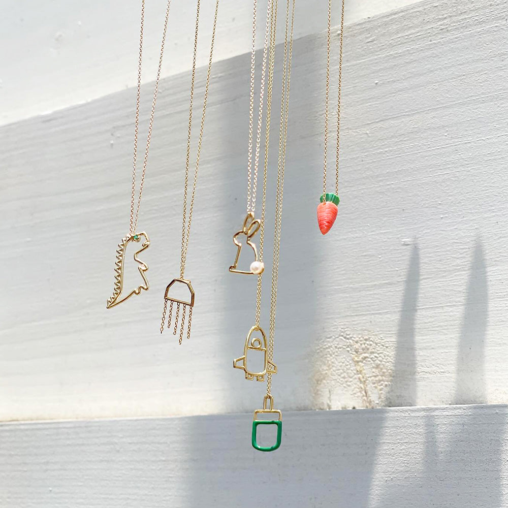 DINO エメラルド ネックレス