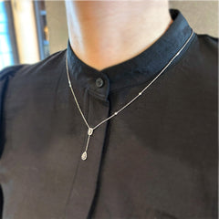 クラヴァット マイ ツイン  ネックレス  0.10ct × 2