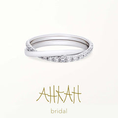 [Wedding ring] Without two of a ring diamond / Thin arm width_with two of a ring diamond