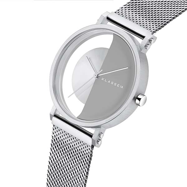 IMPERFECT ARCH Silver Grey with Mesh Strap 40mm