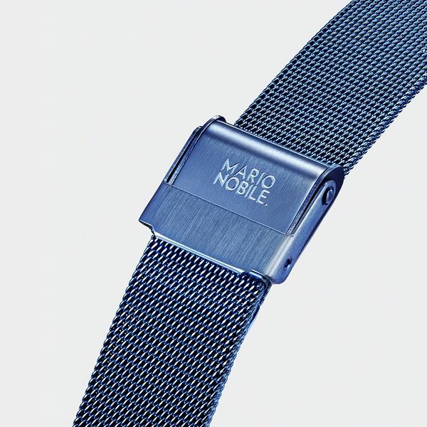 K14 IRREGULARLY SQUARE Blue with Mesh Strap 34mm