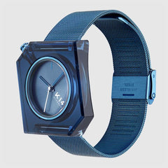 K14 IRREGULARLY SQUARE Blue with Mesh Strap 40mm