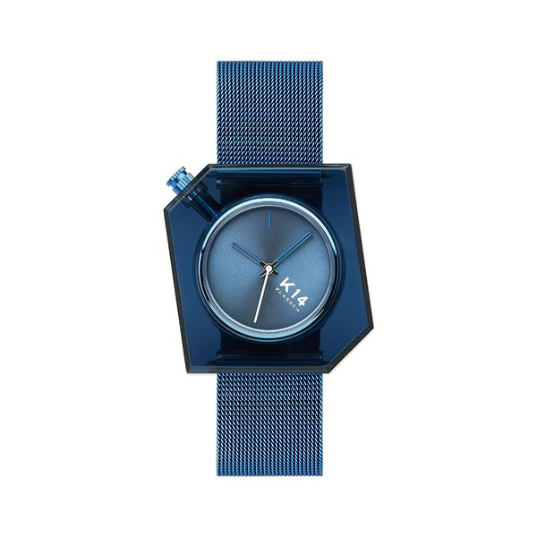 K14 IRREGULARLY SQUARE Blue with Mesh Strap 40mm