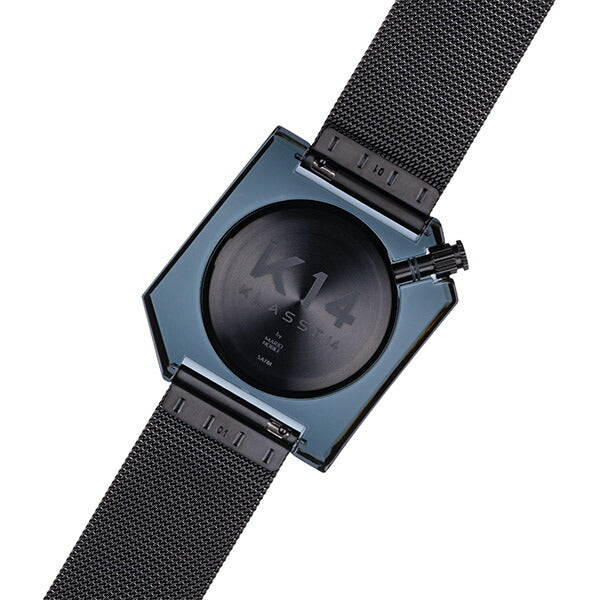 K14 IRREGULARLY SQUARE Dark with Mesh Strap 40mm