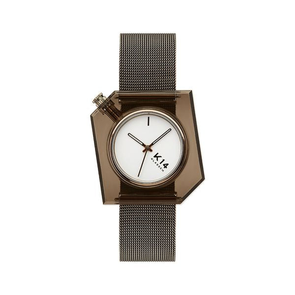 K14 IRREGULARLY SQUARE Vintage Gold with Mesh Strap 40mm