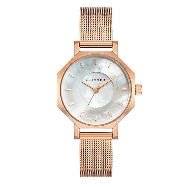 Volare OKTO MOP White with Mesh Strap 28mm