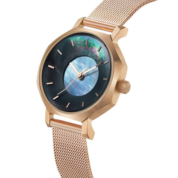 Volare OKTO MOP Dark with Mesh Strap 28mm