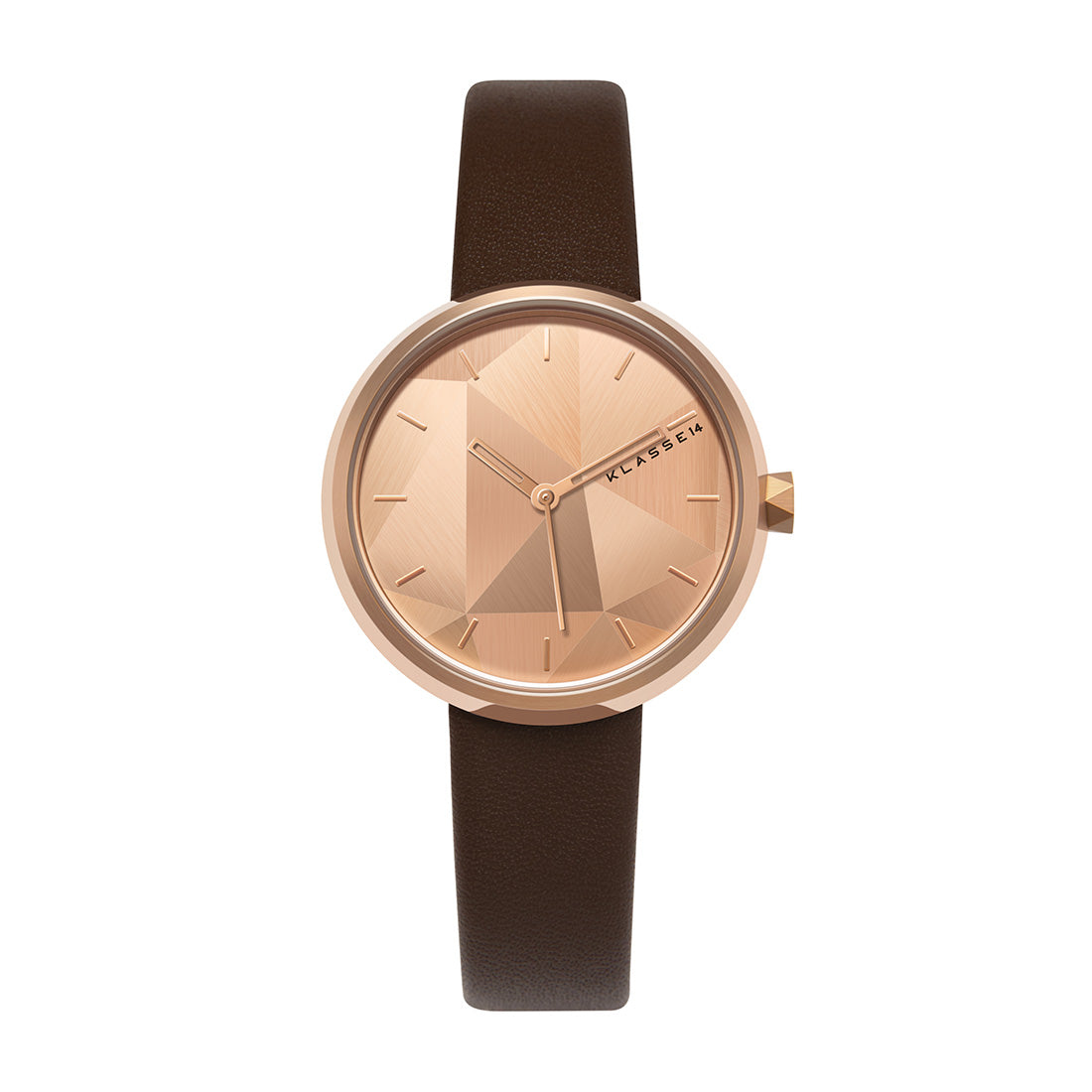 paradox RoseGold Case×Brown Lether Strap 32mm