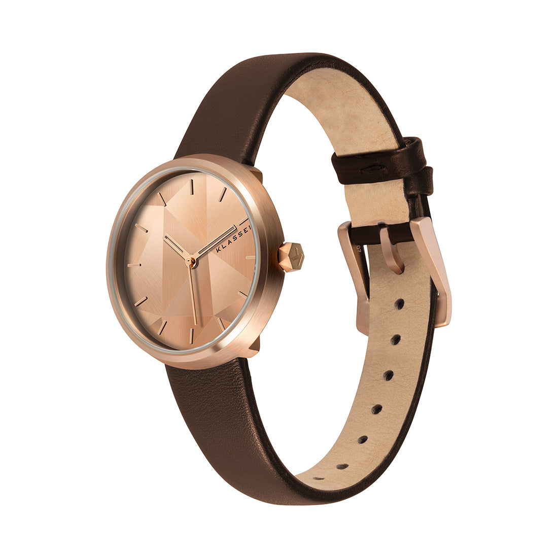 paradox RoseGold Case×Brown Lether Strap 32mm