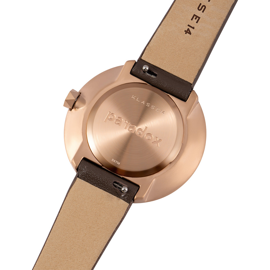 paradox RoseGold Case×Brown Lether Strap 32mm