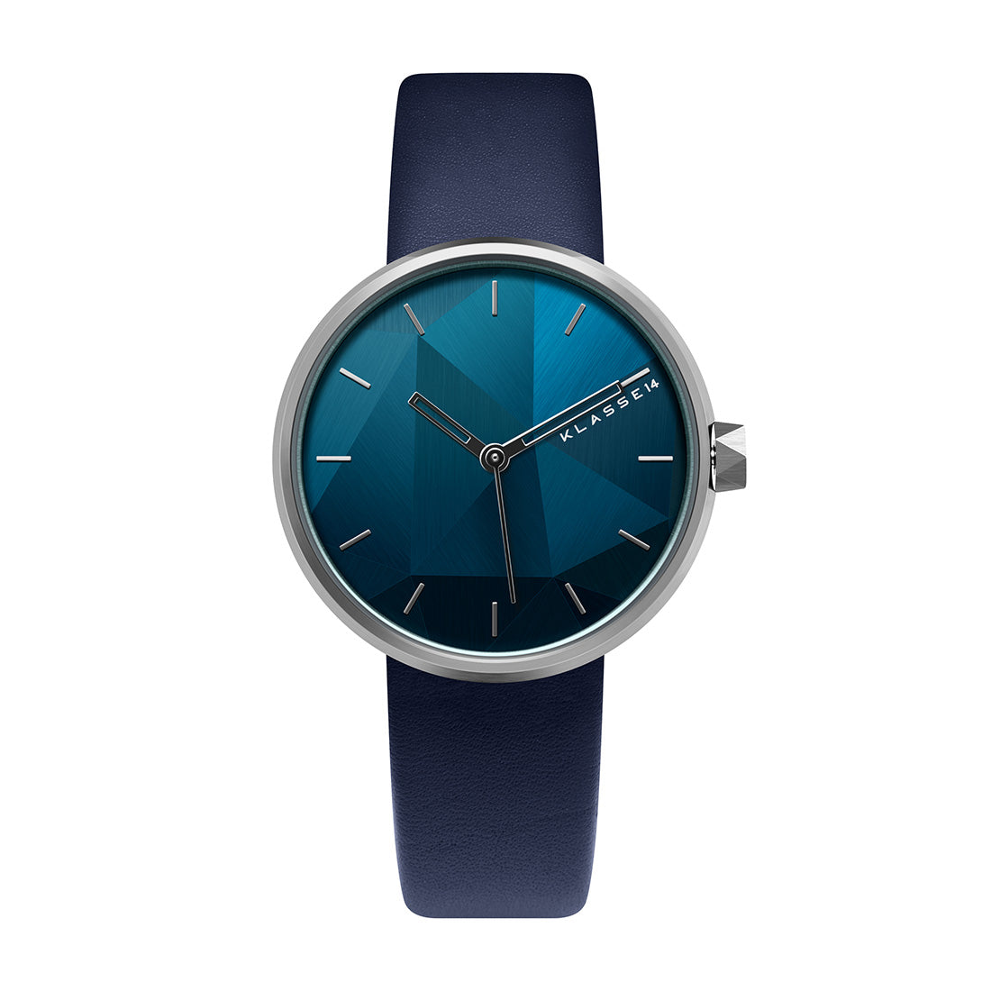 paradox Silver Case×Navy Leather Strap 40mm